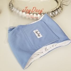 JoyDaog Blue Reusable Belly Bands for Male Dogs Diapers Male Washable Medium